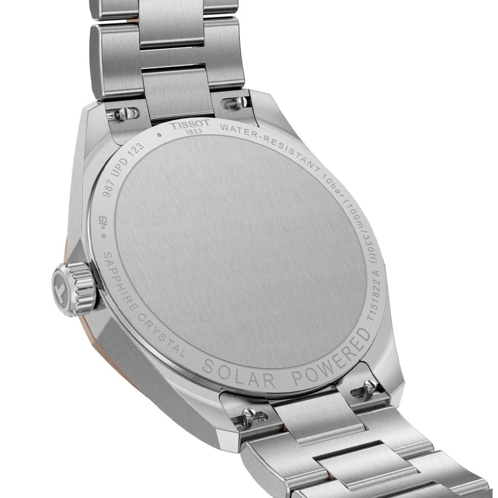 Tissot PRC 100 Solar 34MM White Metal Bicolor