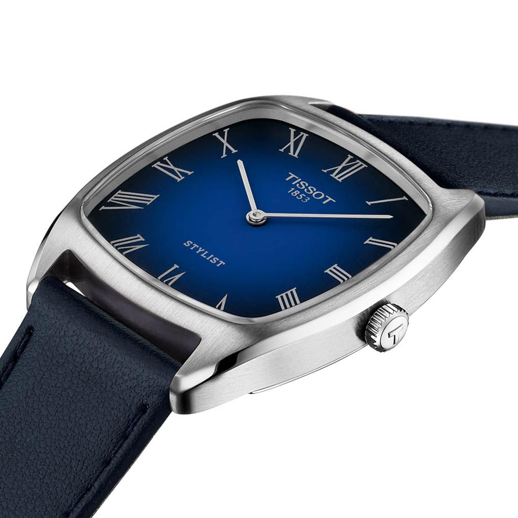 Stylist Lady 32MM Square Blue Leather
