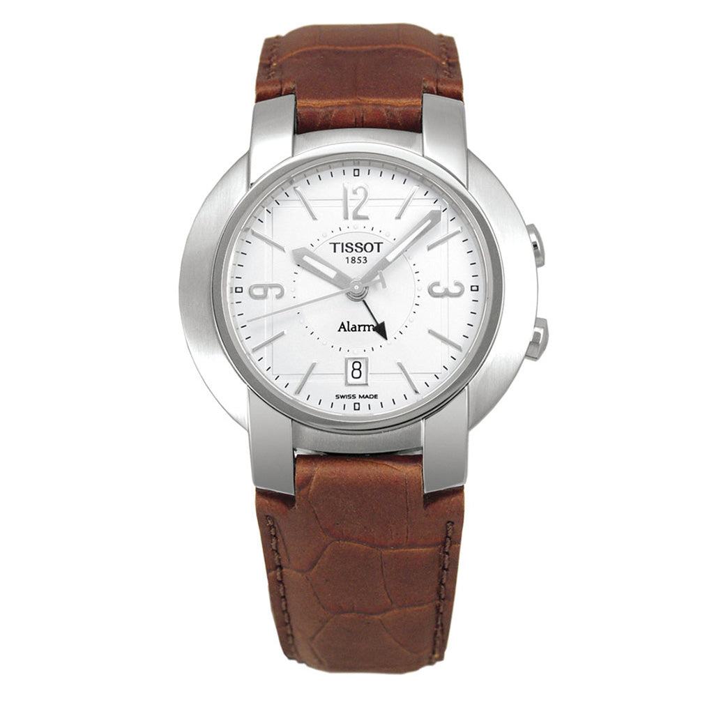 Alarm Date TXL & TXS 39MM White Leather Brown (Ausstellungsstück)