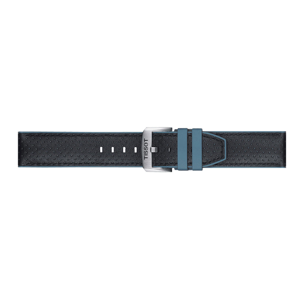 Tissot 22 mm Leather Black/Blue T852.046.785