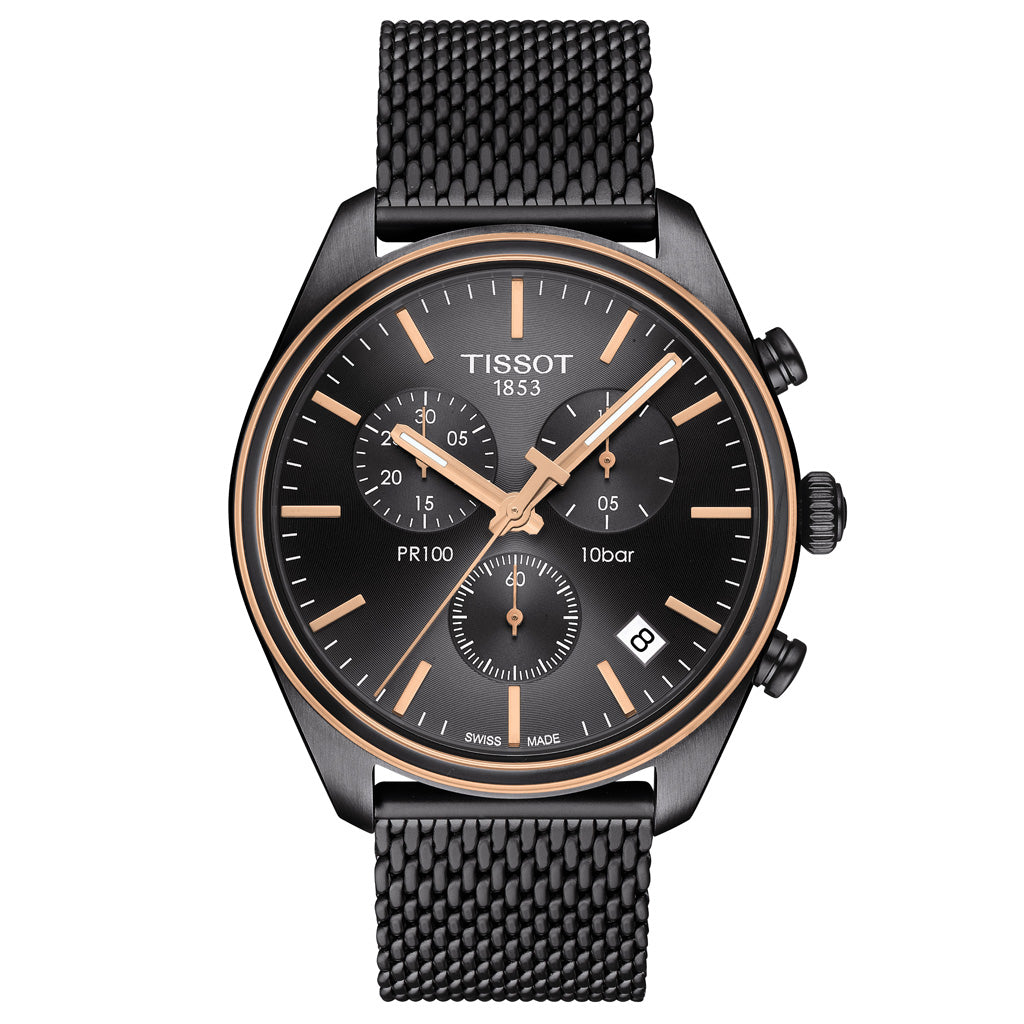 PR 100 41MM Chrono Black Milanaise