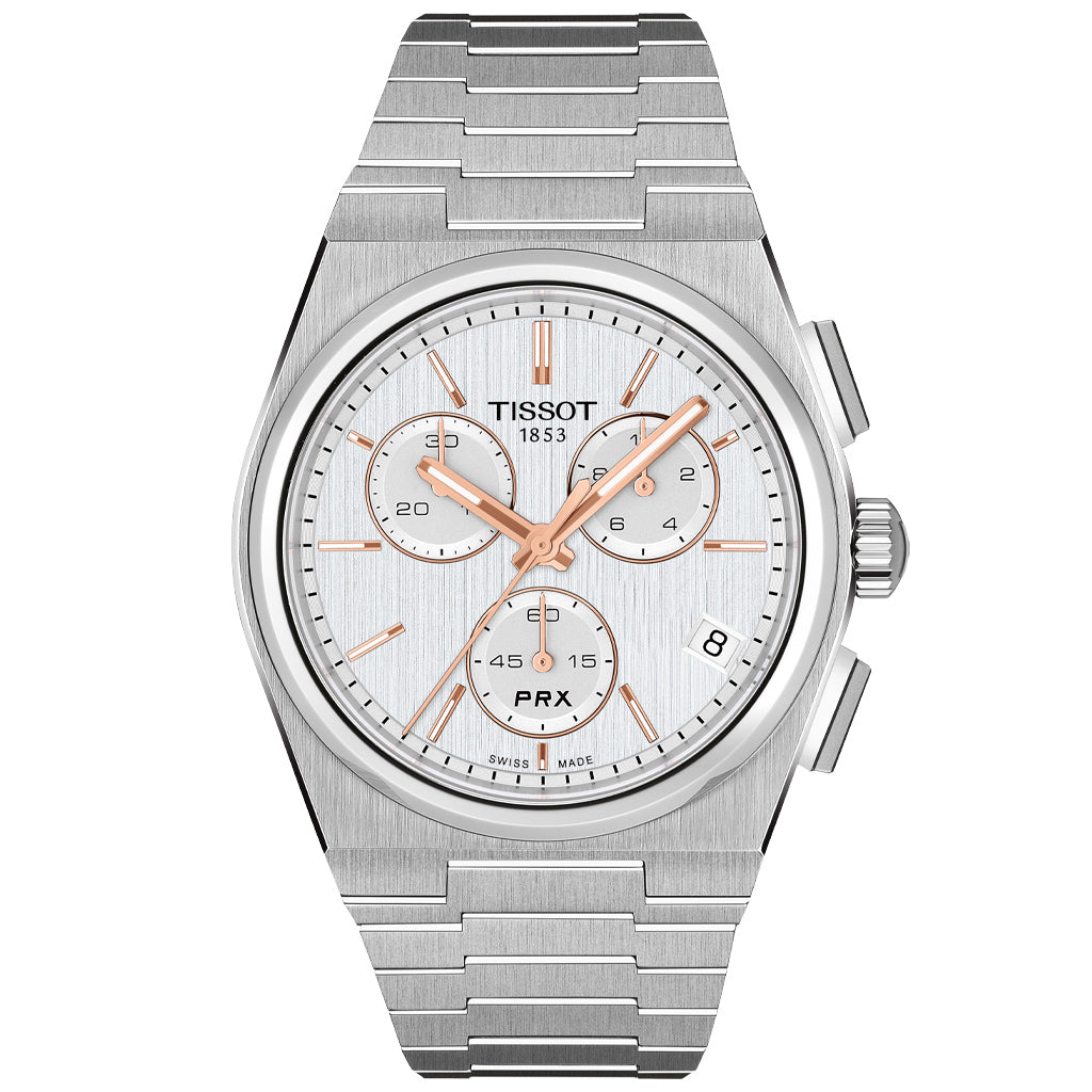 Tissot Classic PRX Chronograph 41MM Steel Rosègold T1374171103100