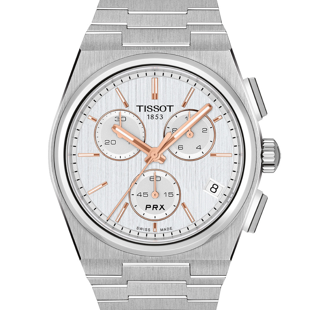 Tissot Classic PRX Chronograph 41MM Steel Rosègold T1374171103100