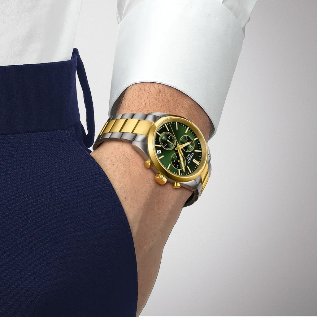 Tissot Classic PR 100 Chronograph Bicolor Green T1504172209100