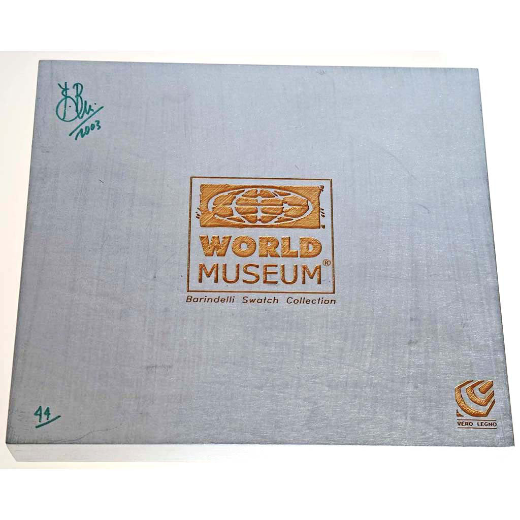 SWATCH WORLD MUSEUM SILVER BOX 2003 (QUARTERS GONE)
