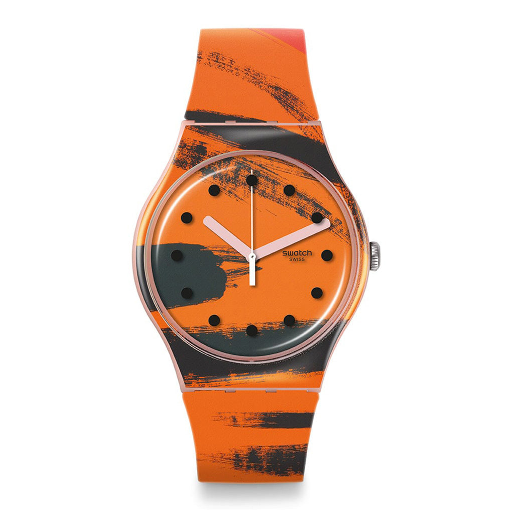 BARNS-GRAHAM'S ORANGE AND RED ON PINK