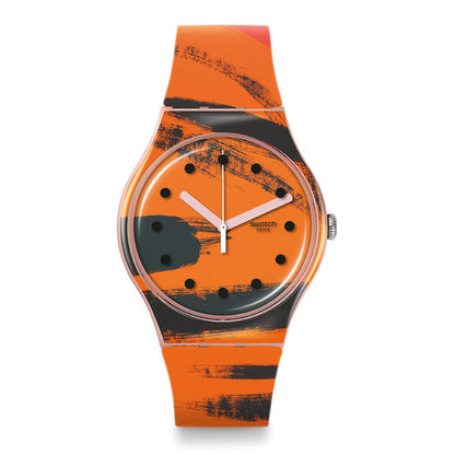 BARNS-GRAHAM'S ORANGE AND RED ON PINK