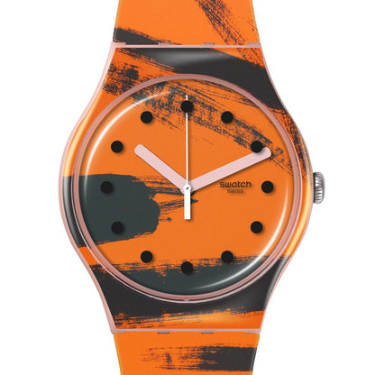 Swatch New Gent Special BARNS-GRAHAM'S ORANGE AND RED ON PINK SUOZ362