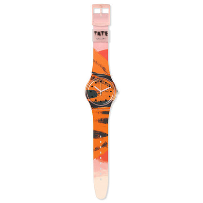 BARNS-GRAHAM'S ORANGE AND RED ON PINK