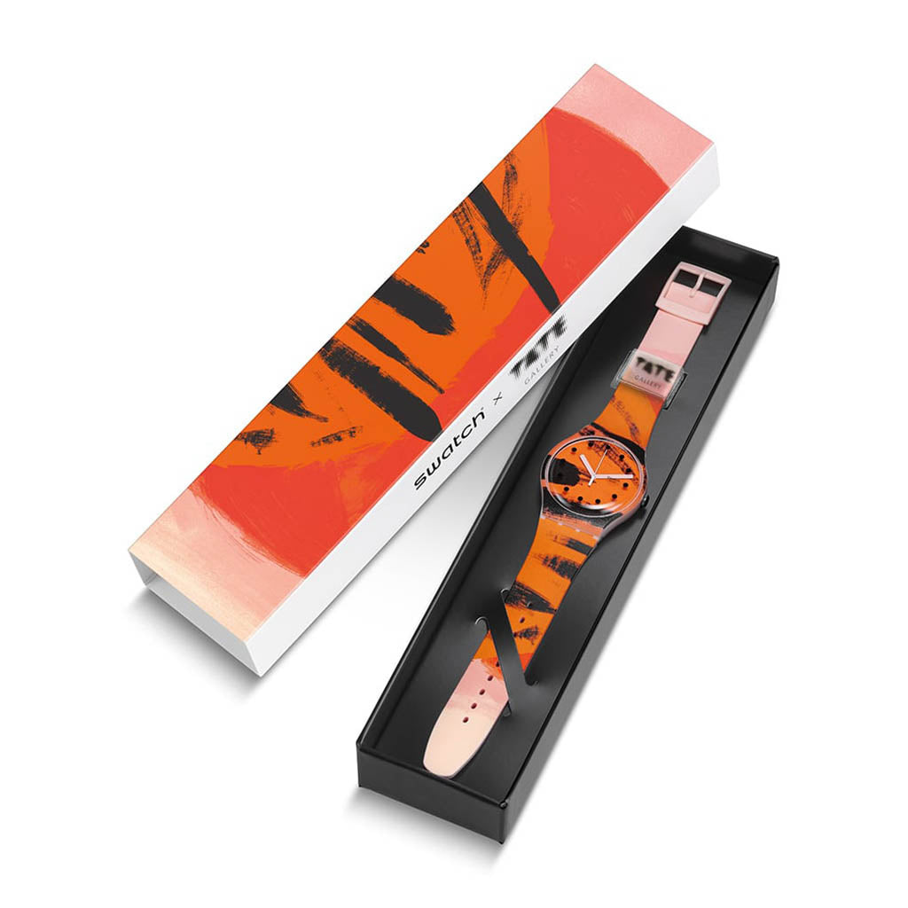 BARNS-GRAHAM'S ORANGE AND RED ON PINK