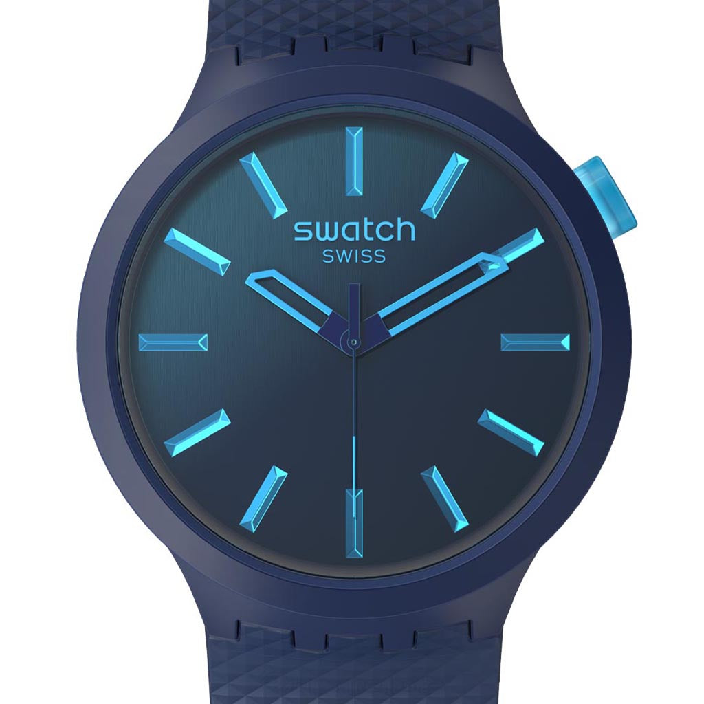 Swatch Big Bold Biosourced Indigo Glow SB05N113