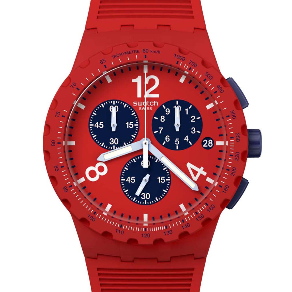 Swatch Chrono Plastic Primarily Red SUSR407