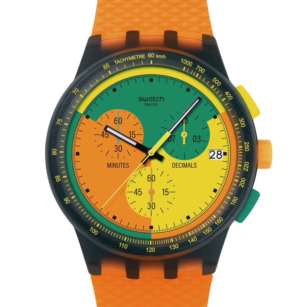 Swatch Chrono Plastic NEON SIGNAL FLAG SUSB422