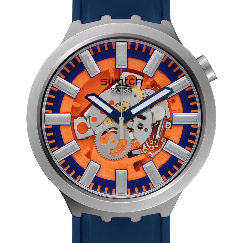 Swatch Big Bold Irony ORANGE IN THE WORKS SB07S114