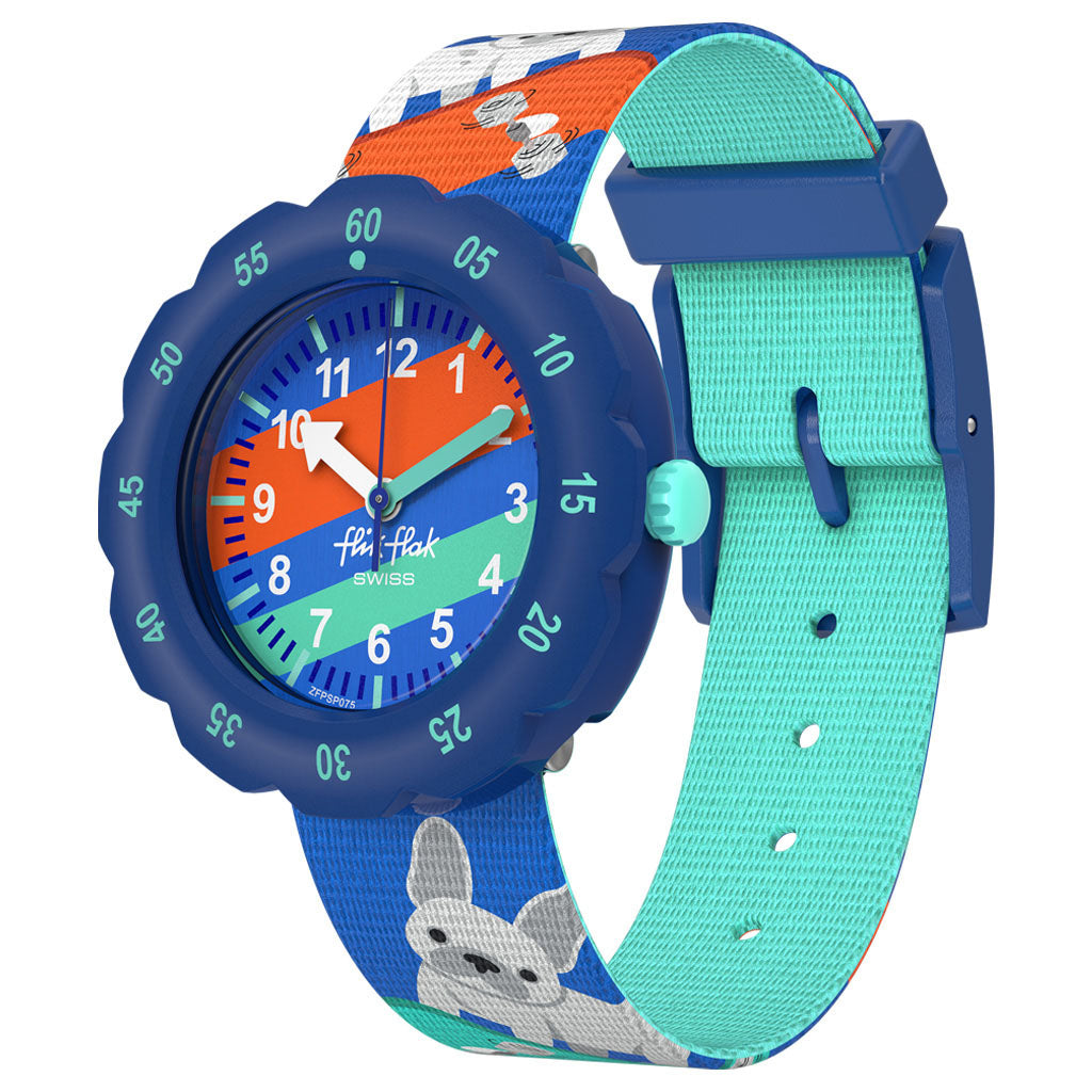 Flik Flak Kinderuhr SKATING FRENCHIE ZFPSP175
