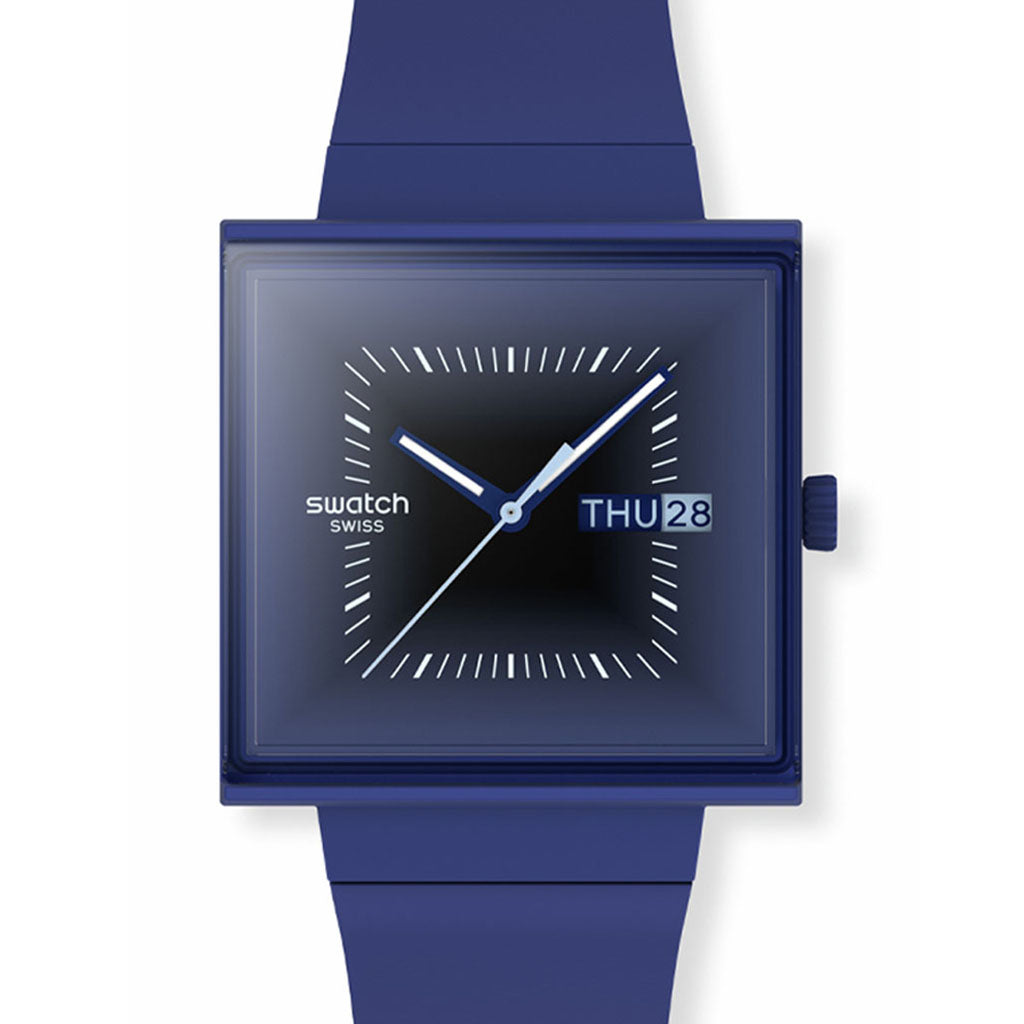 Swatch Gent Square SQUARELY BLACKLIGHT SO34N700