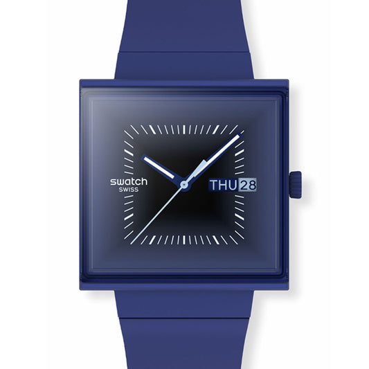 Swatch Gent Square SQUARELY BLACKLIGHT SO34N700