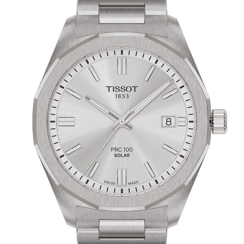 Tissot PRC 100 Solar 39 mm Quartz Silver Steel T1514221103100