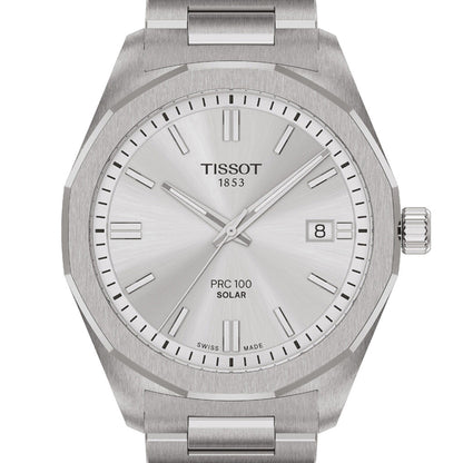 Tissot PRC 100 Solar 39 mm Quartz Silver Steel T1514221103100