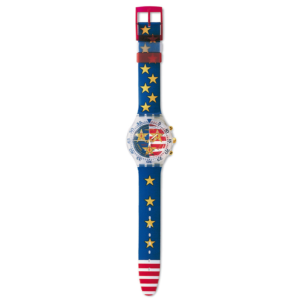 Swatch Midi Aqua Chrono American Dream SEK103