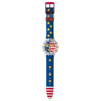 Swatch Midi Aqua Chrono American Dream SEK103