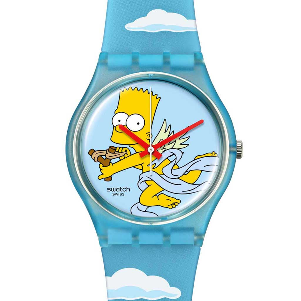 Swatch Gent Armbanduhr ANGEL BART Simpson's Valentine's Special 2024 SO28Z115