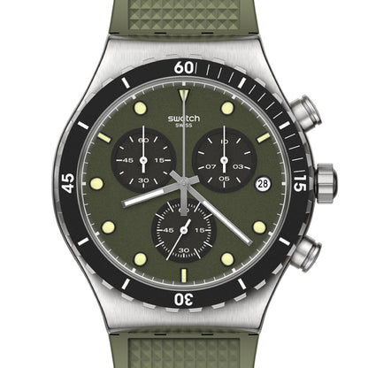 Swatch New Irony Chrono Back in Khaki YVS488