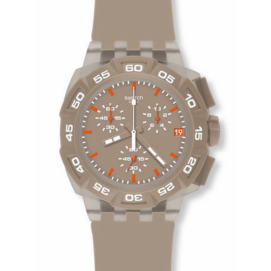 Swatch New Plastic Chrono BEIGE HERO SUIT400