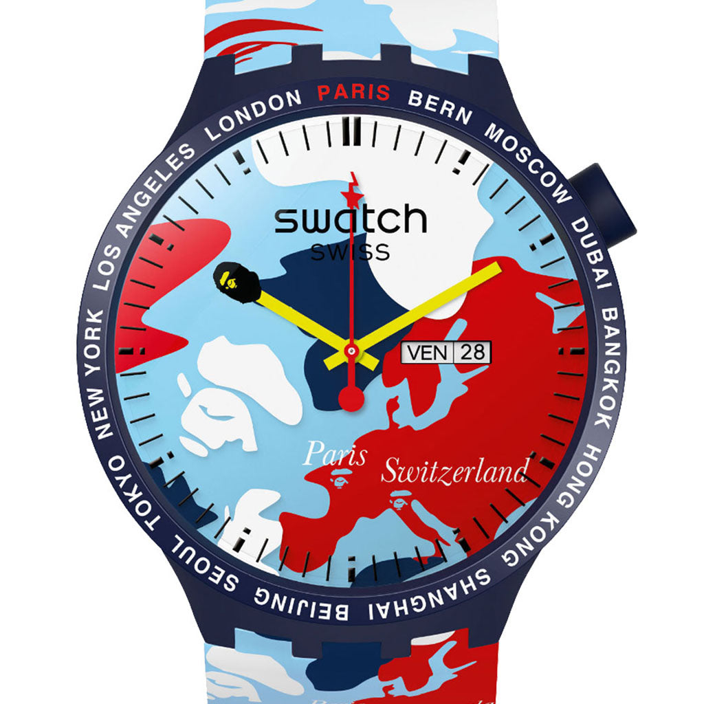 Swatch x Bape Big Bold Bape Paris Edition - Limitiert SO27Z703S