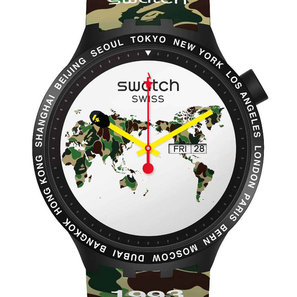 Swatch x Bape Big Bold Bape The World SO27Z700
