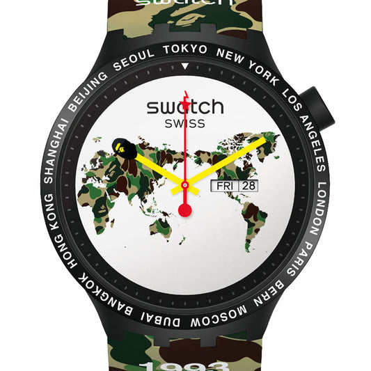 Swatch x Bape Big Bold Bape The World SO27Z700