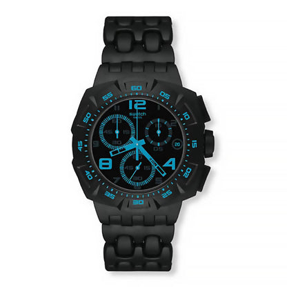 Swatch New Chrono Plastic BLACK DUNES BLUE SUIB409