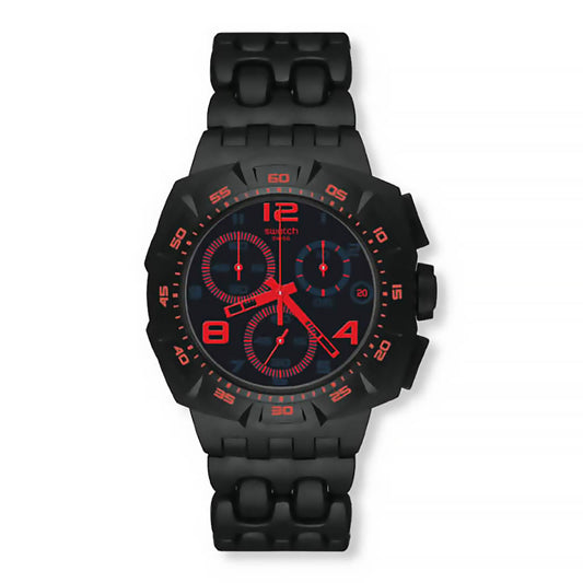 Swatch New Chrono Plastic BLACK DUNES RED SUIB408