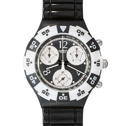 Swatch Midi Aqua Chrono Black Jack SEB100