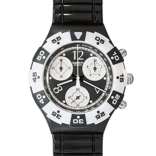 Swatch Midi Aqua Chrono Black Jack SEB100