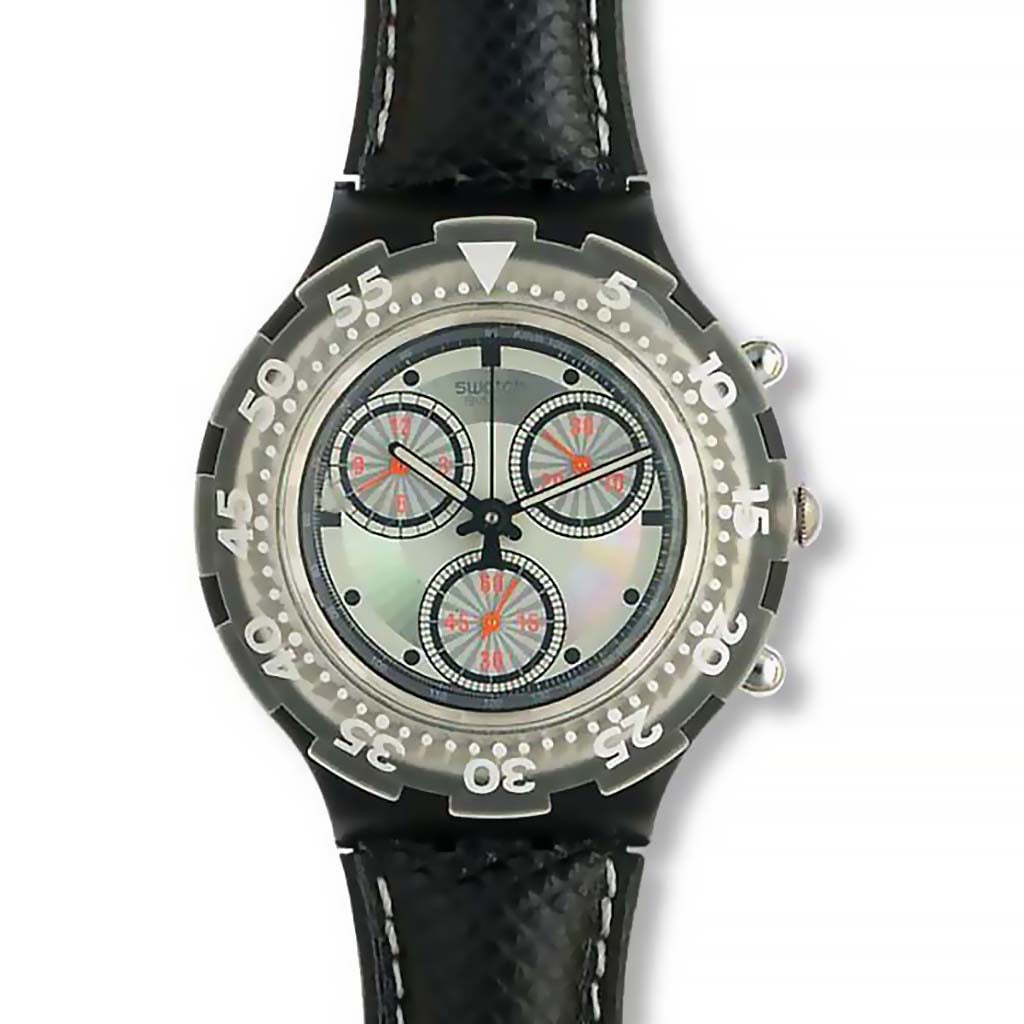 Swatch Aqua Chrono Black Rudder SBB100