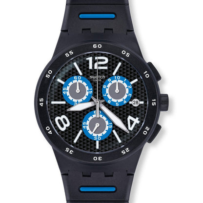 Swatch Chrono Plastic Black Spy SUSB410