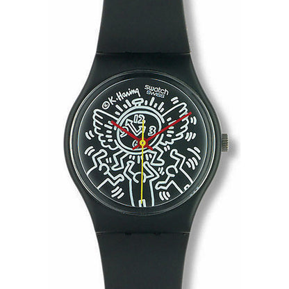 Swatch Gent Special BLANC SUR NOIR by Keith Haring GZ104
