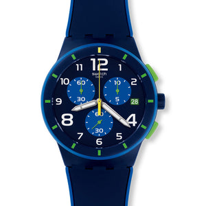 Swatch Chrono Plastic Bleu Sur Bleu SUSN409