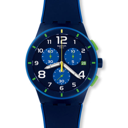 Swatch Chrono Plastic Bleu Sur Bleu SUSN409