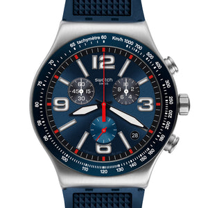 Swatch New Irony Chrono Blue Grid YVS454