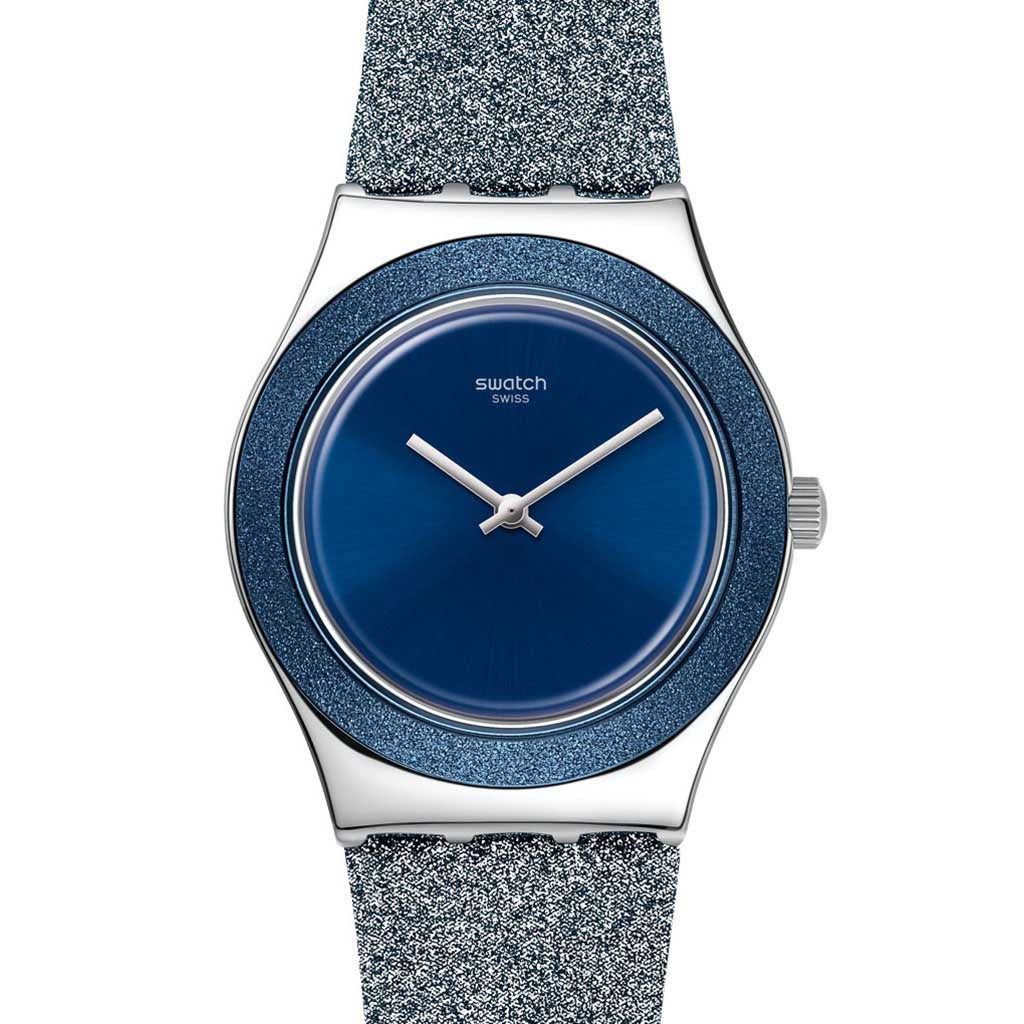 Swatch Irony Medium Blue Sparkle YLS221