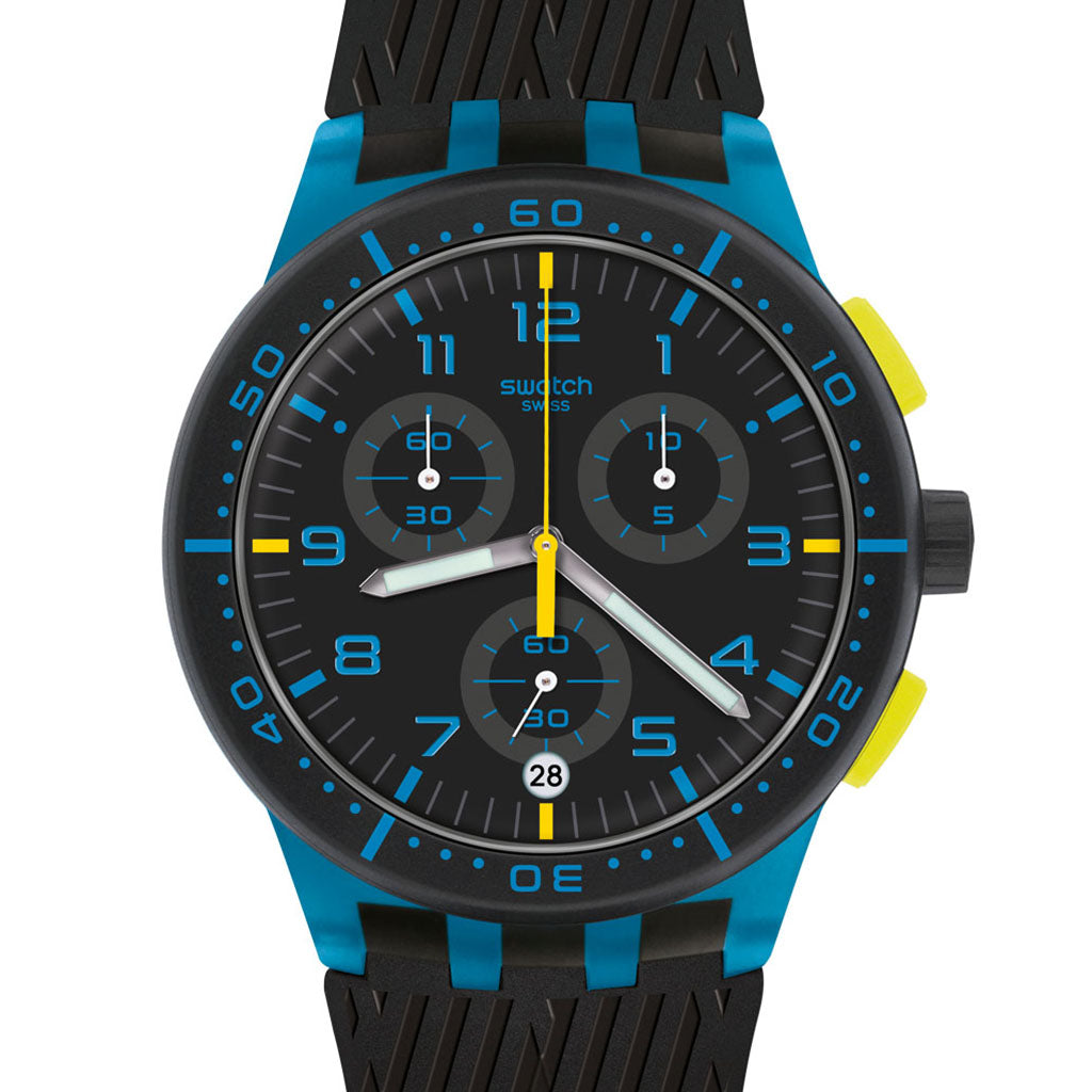 Swatch Plastic Chrono Blue Tire SUSS402