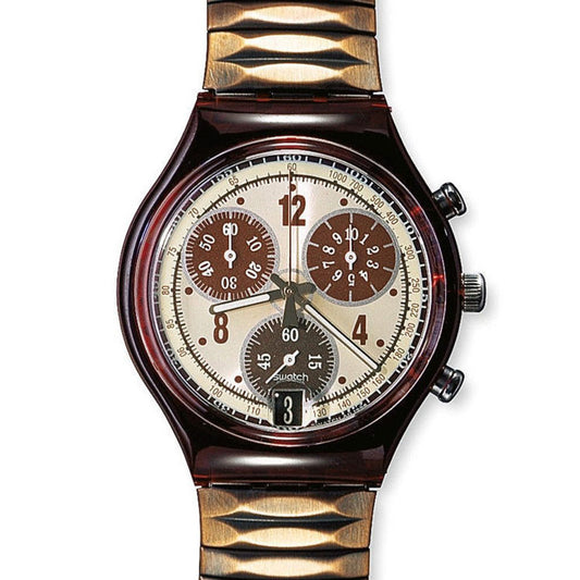 Swatch Chrono Brownbrushed SCR400