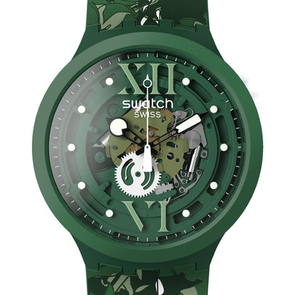 Swatch Big Bold Camoflower Green SB05G104