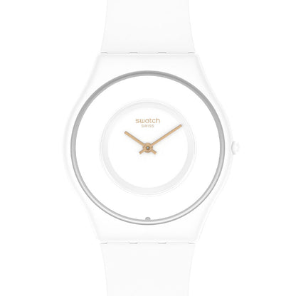 Swatch Skin Classic Bioceramic Tick Different Blanca SS09W100