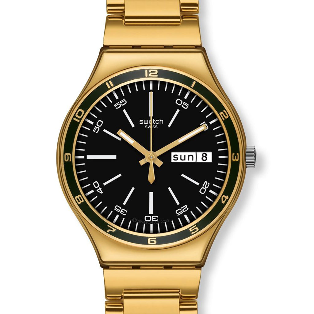 Swatch Irony Big CHARCOAL MEDAL YELLOW YGG705G