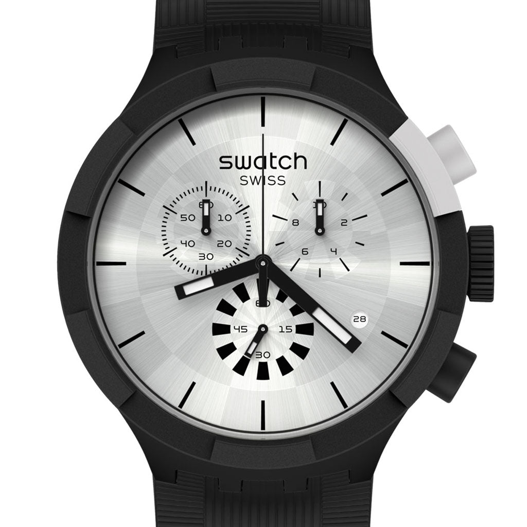 Swatch Big Bold Chrono Chequered Silver SB02B404
