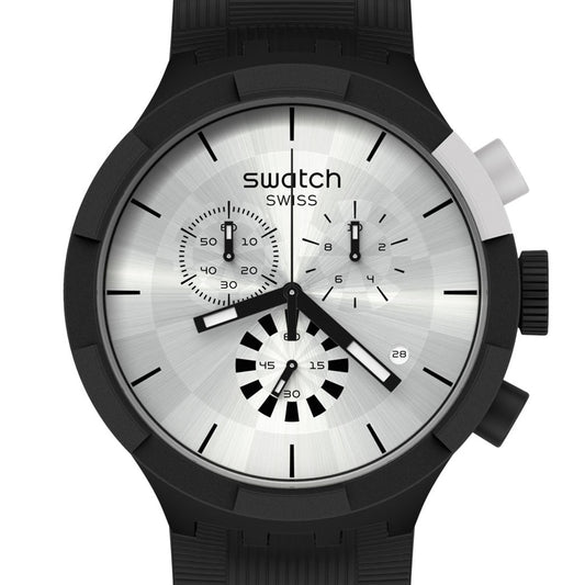 Swatch Big Bold Chrono Chequered Silver SB02B404