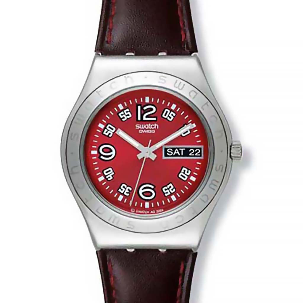 Swatch Irony Big CIEL ROUGE LEDERBAND YLS701